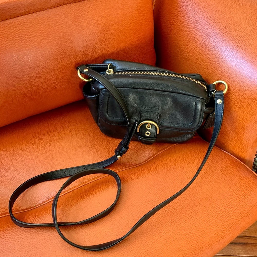Coach New Condition Black Leather Crossbody